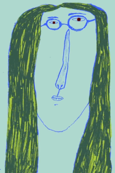 ファッションビルの中の女