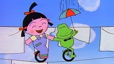 ふりむけばカエル