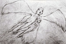 闇を見つめる羽根