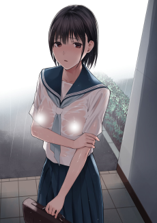 雨の日は、ほんのり乳首
