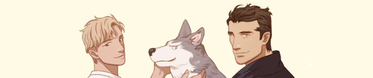 개 한 마리와 두 남자