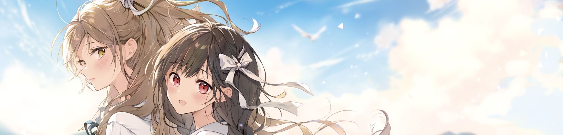 青空に白リボン