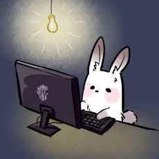 拉棉花糖的兔子