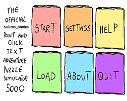 The Official Saturns_Comics Point And Click Text Adventure Puzzle Simulator 5000