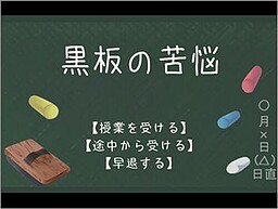 黒板の苦悩