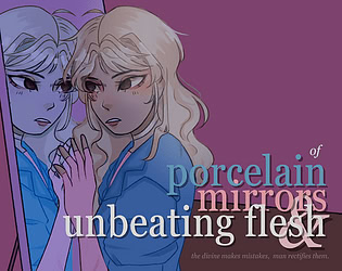 of porcelain, mirrors, and unbeating flesh