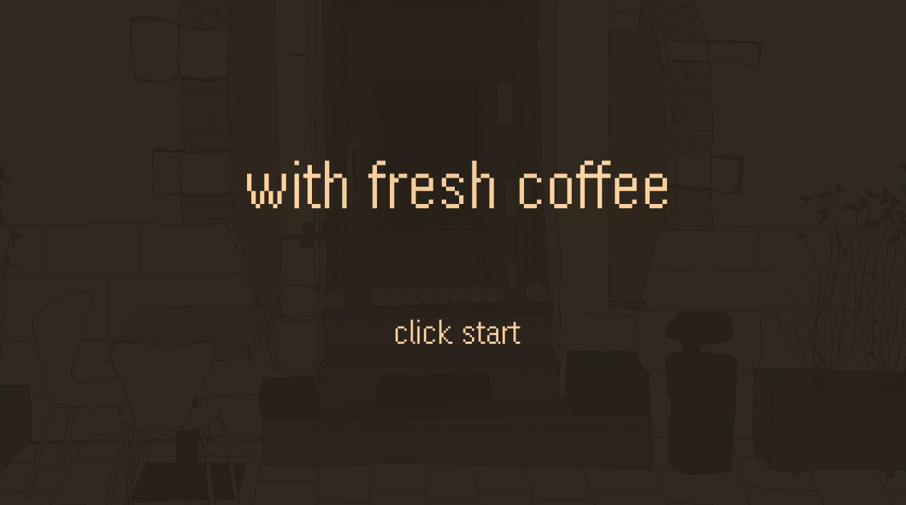 with fresh coffee