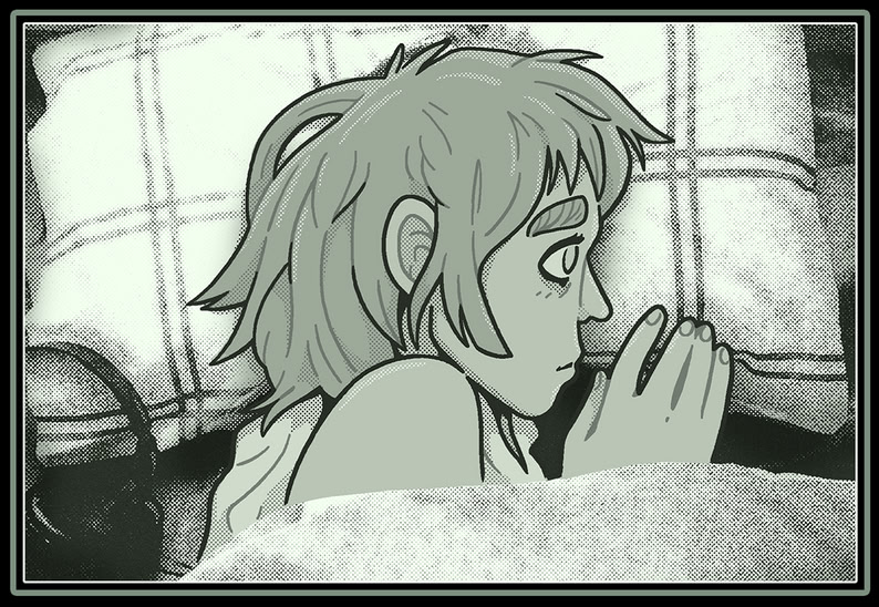 I couldn't sleep last night.