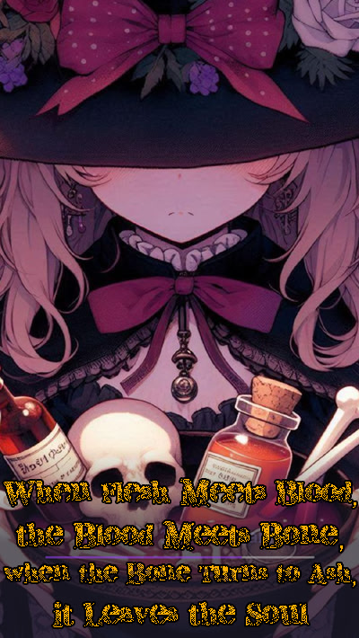 When Flesh Meets Blood, the Blood Meets Bone, when the Bone Turns to Ash, it Leaves the Soul