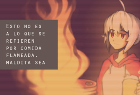 Esto no es a lo que se refieren por comida flameada, maldita sea