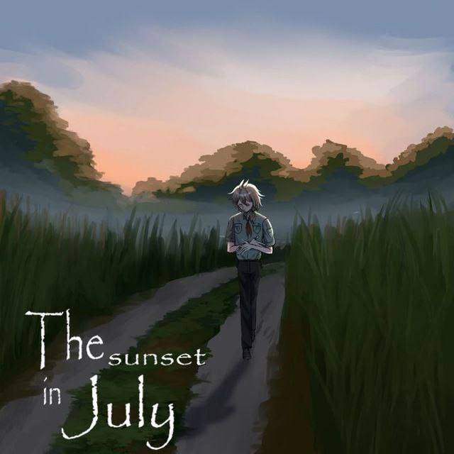 The sunset in July